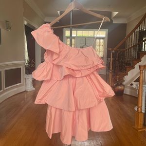 ZARA Pink One Shoulder Dress Size Small